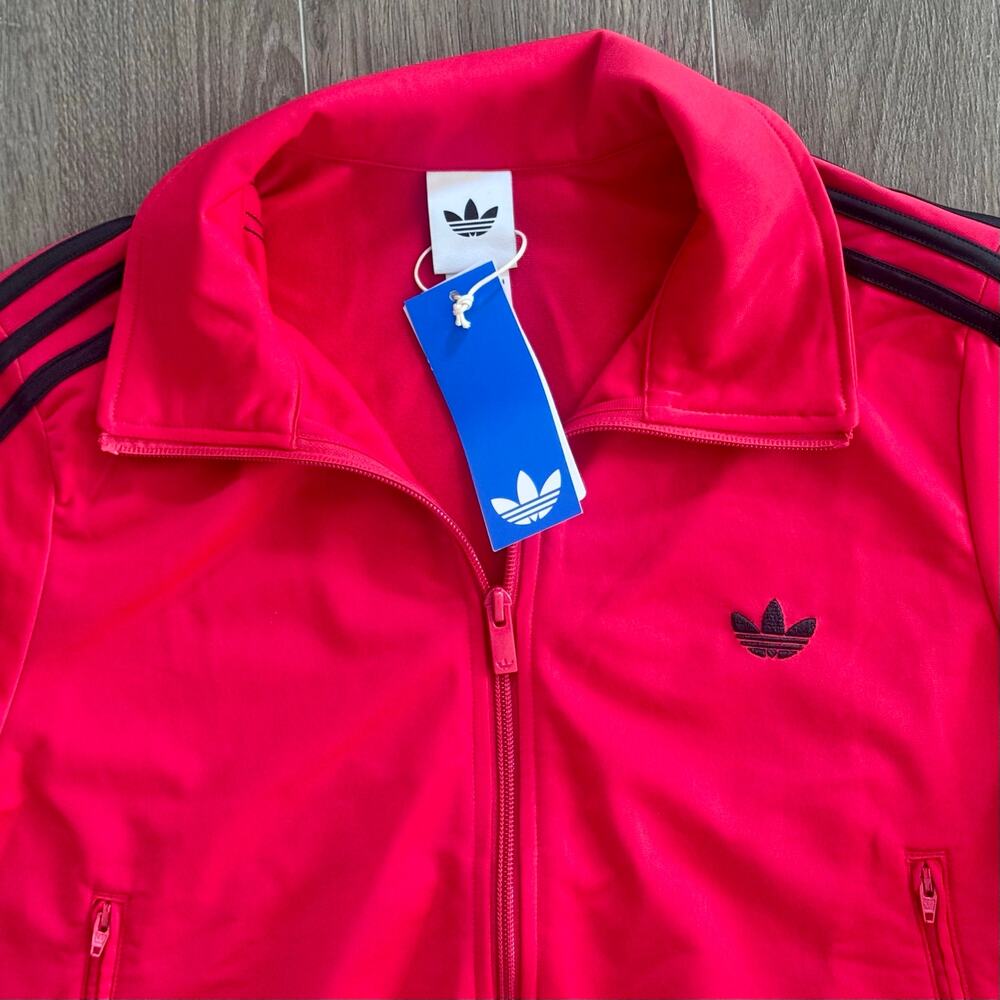 Adidas Firebird Track Jacket Red Black Women Large KD1344 Retro Better Scarlet - Picture 6 of 11
